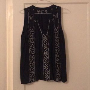 Lucky Brand Eyelet Sleeveless Tunic